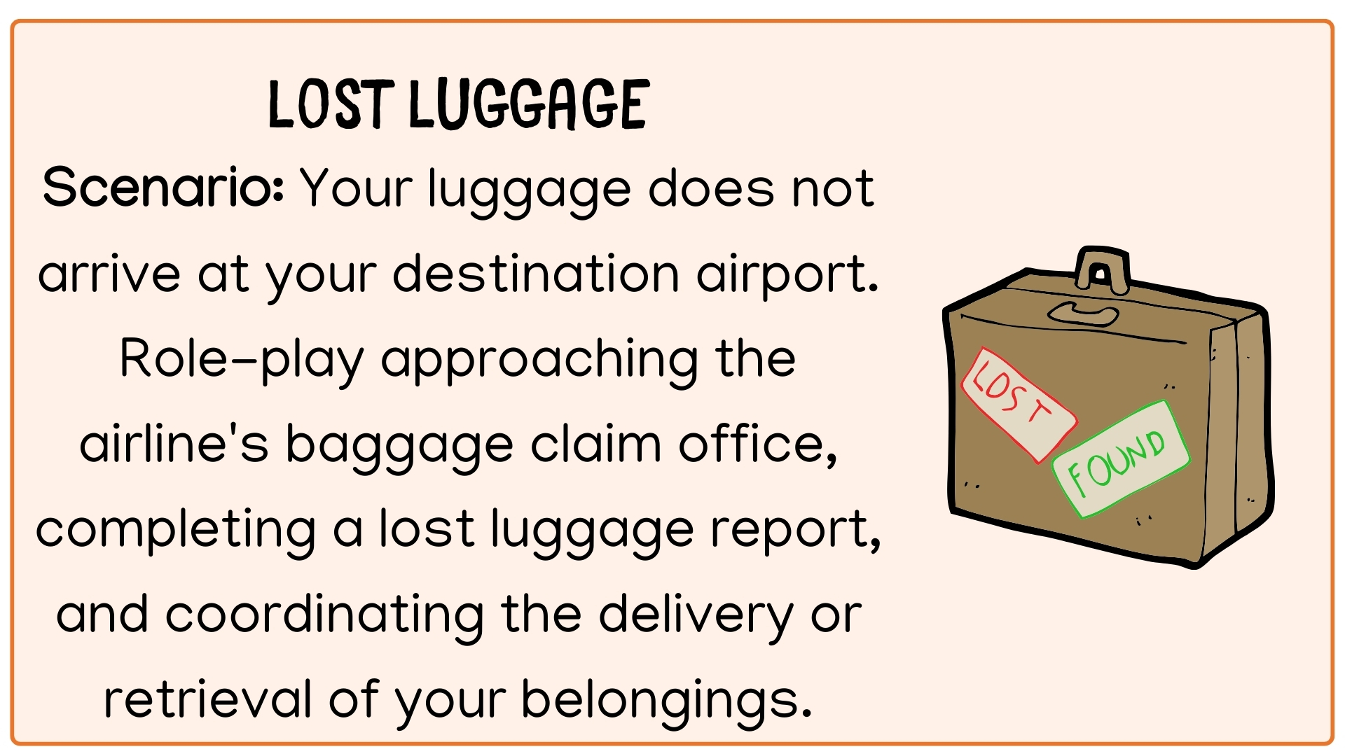 Role Play Lost Luggage
